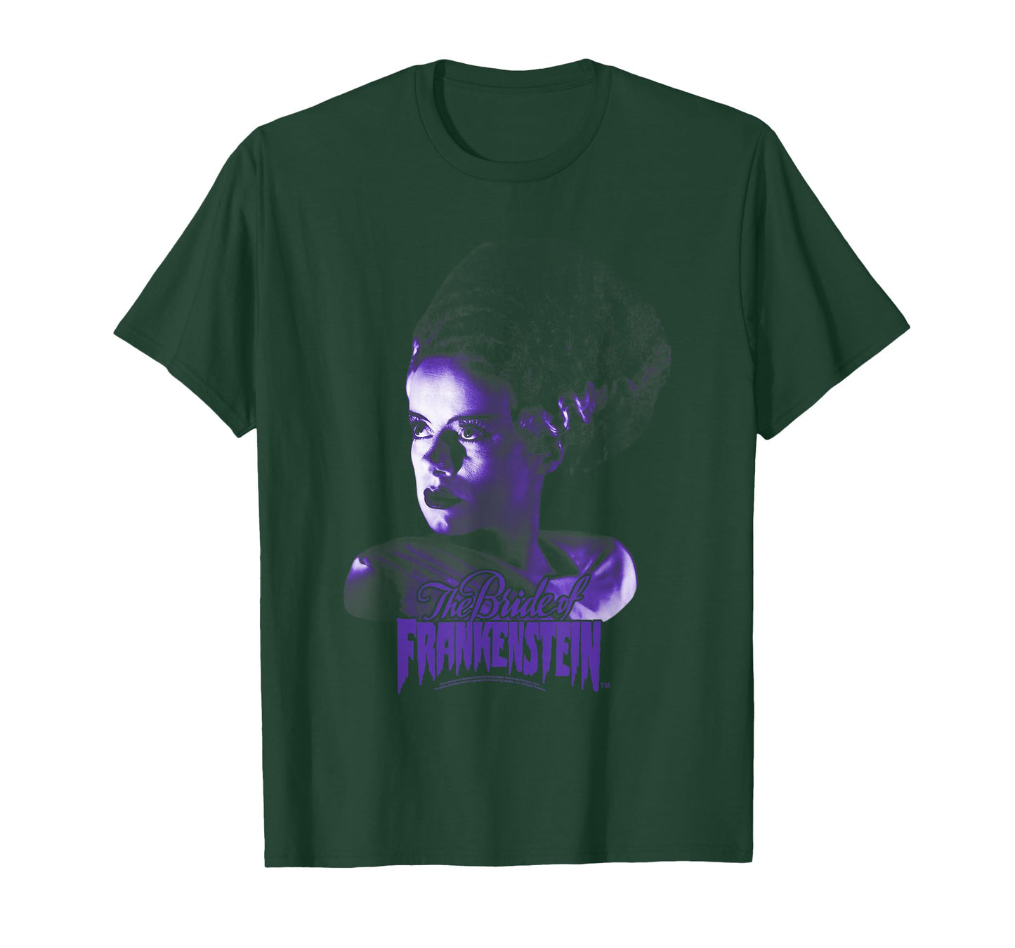 Universal Monsters Bride of Frankenstein Dark Portrait T-Shirt Small