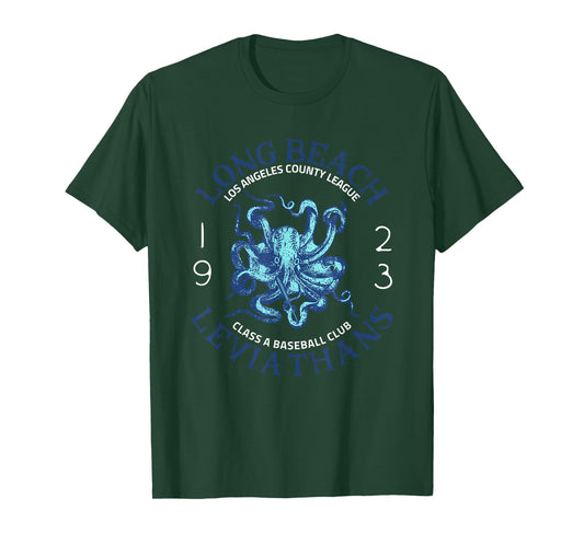 Long Beach Leviathans Retro Minor League Baseball Team Men Women Girls Kids T-Shirt
