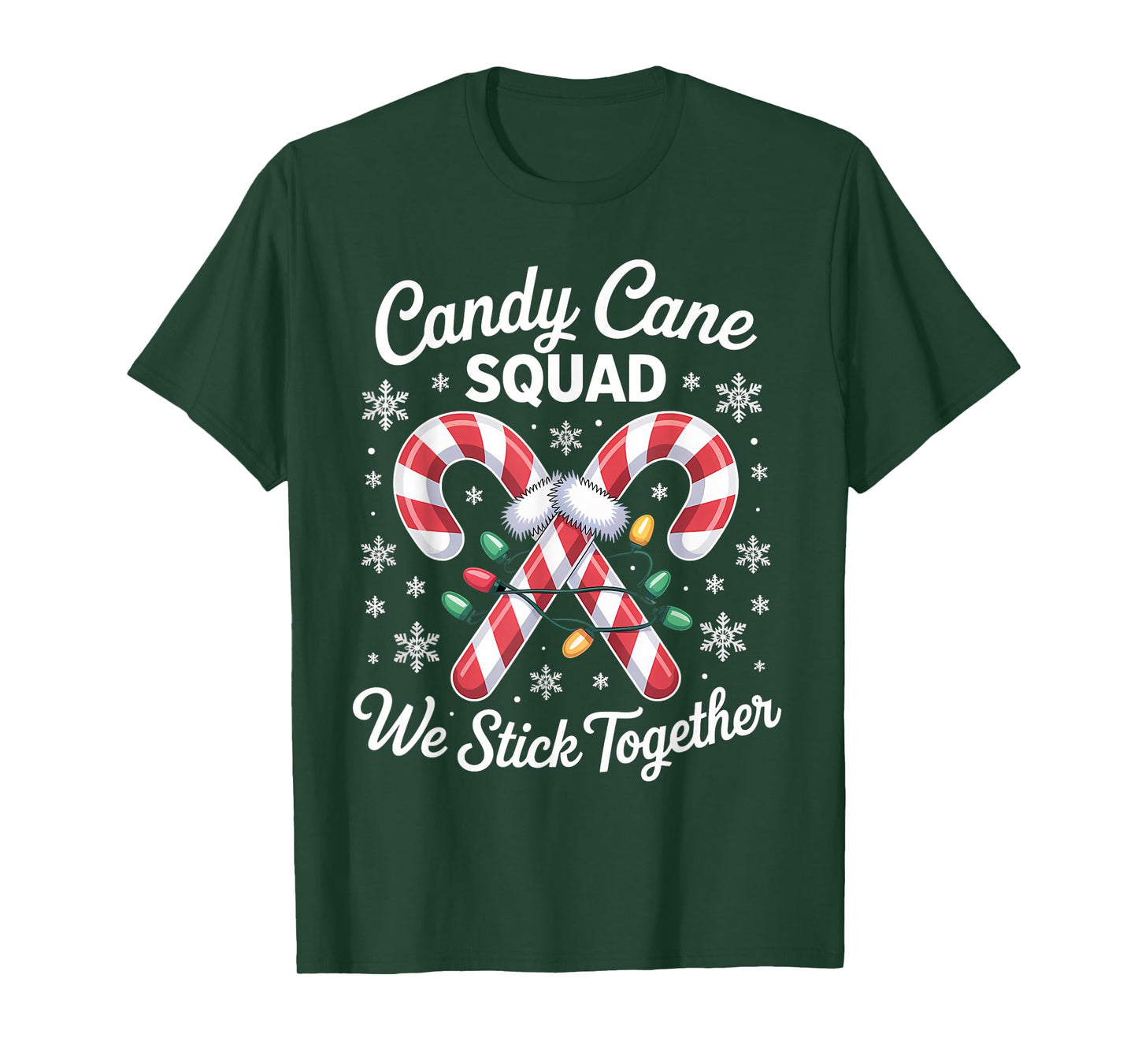 Candy Cane Squad Cute Christmas Matching Design T-Shirt