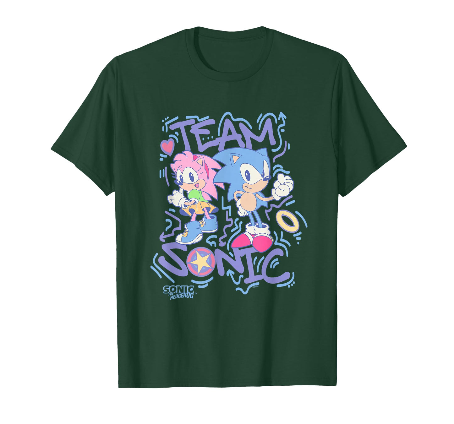 Sonic The Hedgehog Team Sonic Amy Rose Vintage T-Shirt