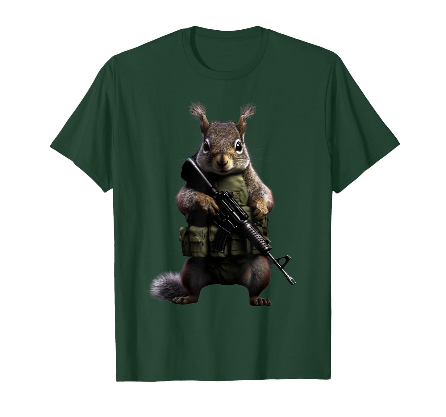 Army Military Animals in Uniform Squirrel Soldier T-Shirt