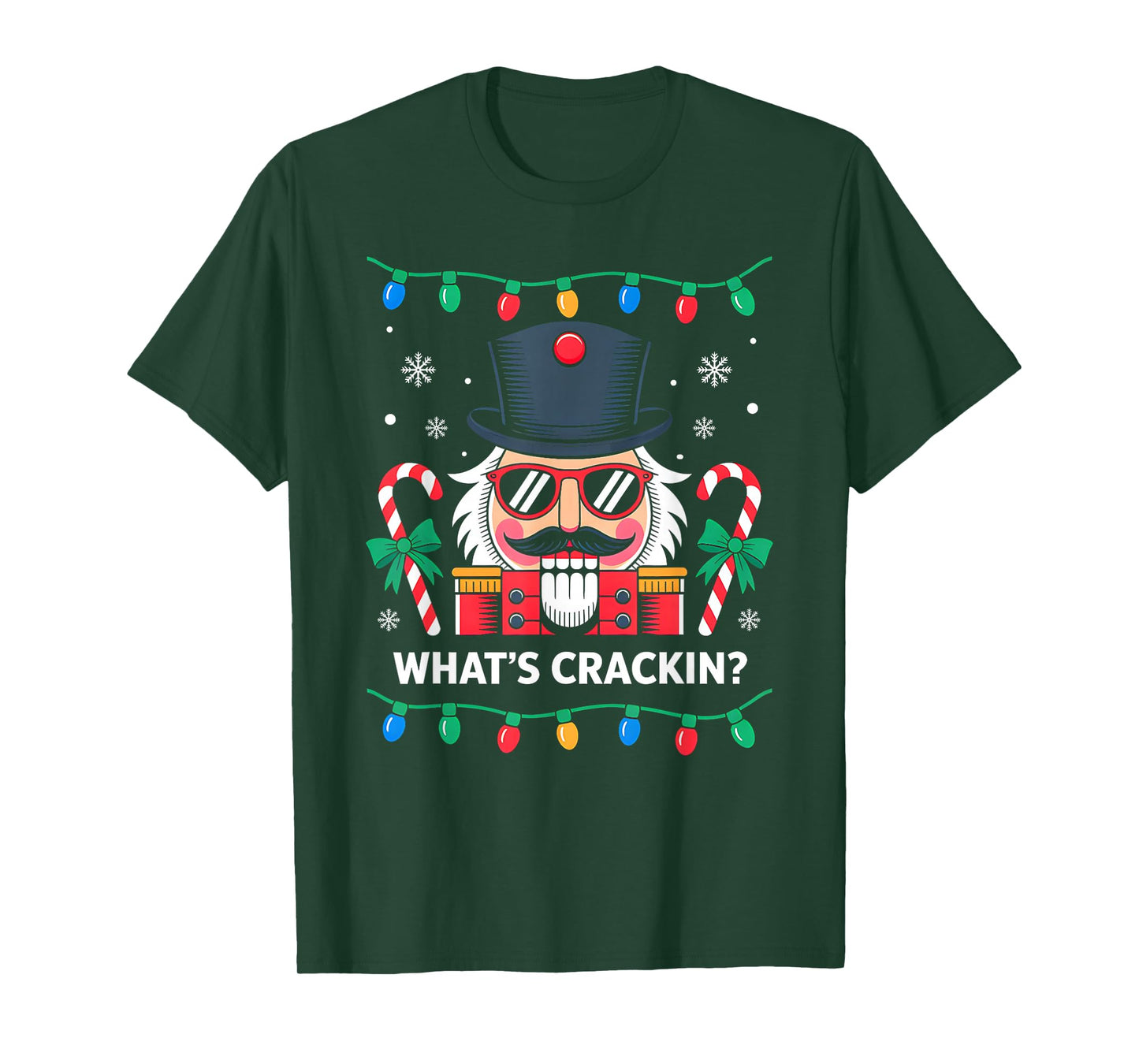 Funny Christmas Nutcracker What's Crackin Family Xmas Lights T-Shirt