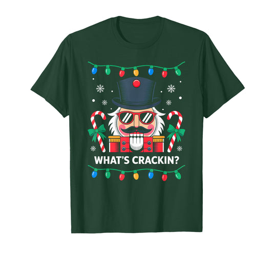 Funny Christmas Nutcracker What's Crackin Family Xmas Lights T-Shirt