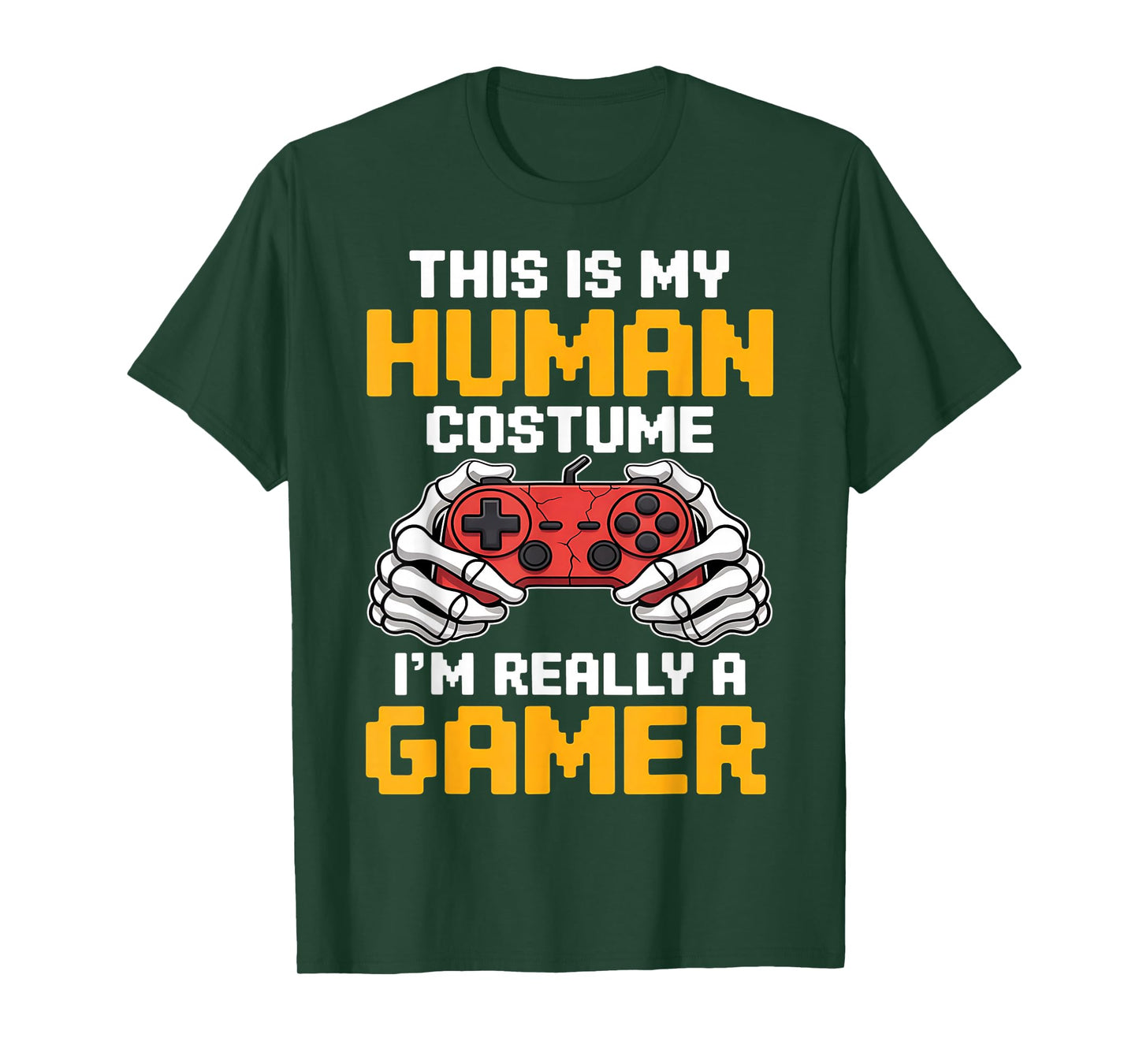 Halloween Gamer Video Games Human Costume Boys Teens T-Shirt