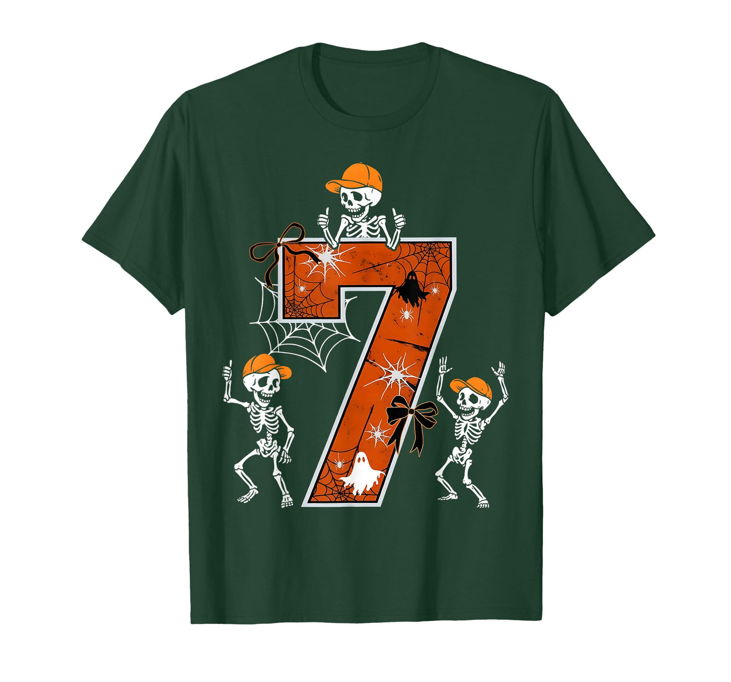 HUGvyn Six Seven Meme 6 7 Halloween Costume Dancing Skeleton T-Shirt