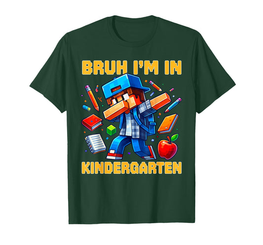 Bruh I'm in Kindergarten Boys Kids Gamer Back To School T-Shirt
