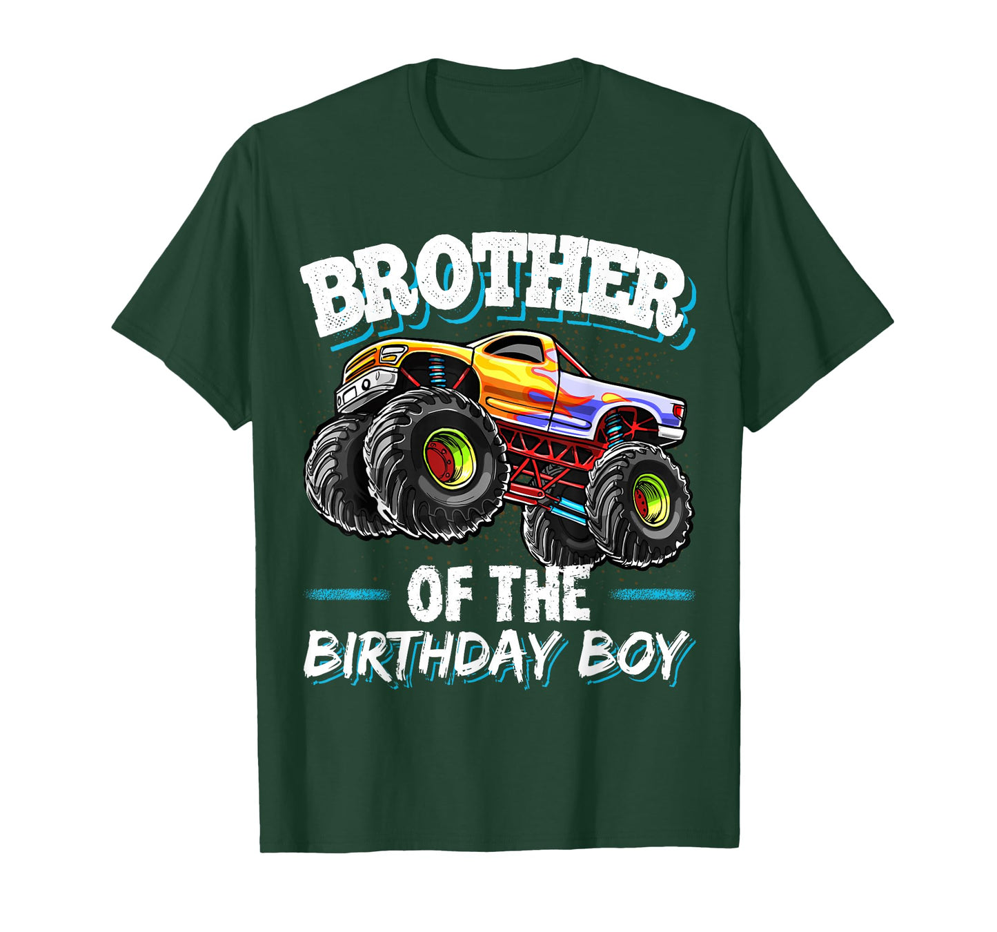 Brother of the Birthday Boy Monster Truck Birthday T-Shirt