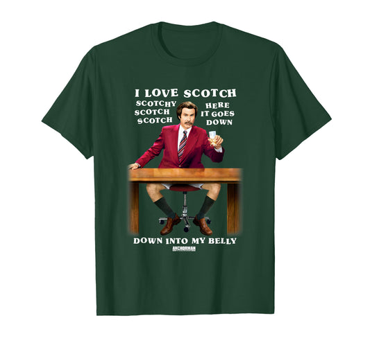 Anchorman Ron I Love Scotch T-Shirt