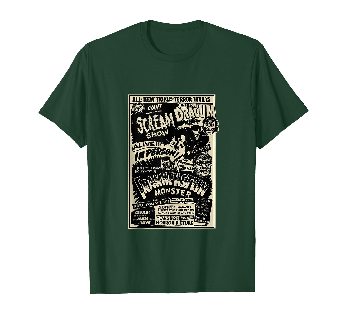 Horror Movie Monster Mummy Dracula Werewolf Frankenstein Tank Top