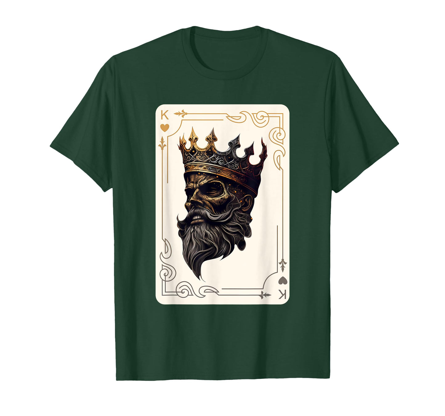 King of Hearts Creepy Card Game Poker Gothic Halloween T-Shirt