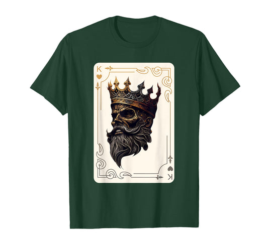 King of Hearts Creepy Card Game Poker Gothic Halloween T-Shirt
