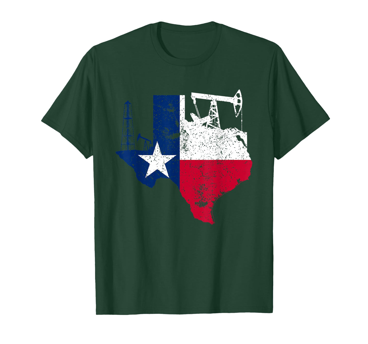 Patriotic Oilfield Worker Oilman Oil Rig Drilling Texas T-Shirt