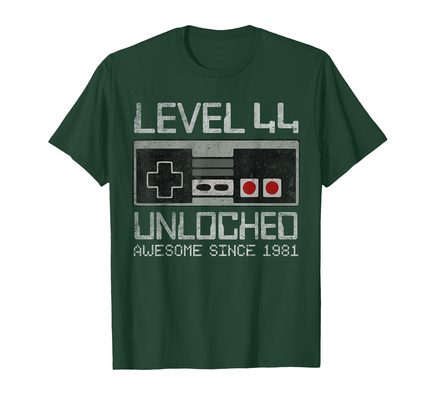 Level 44 Unlocked 44th Birthday 44 Year Old Video Gamer Men T-Shirt