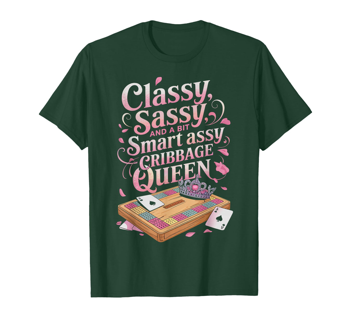 Cribbage Queen Skunked Peg Card Game Board Game Cribbage T-Shirt