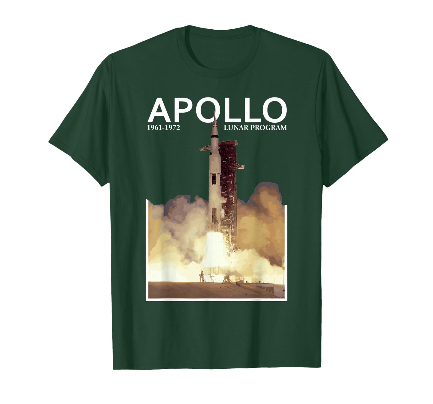 Apollo Lunar Gift For Women Saturn V Rocket Moon Landing T-Shirt