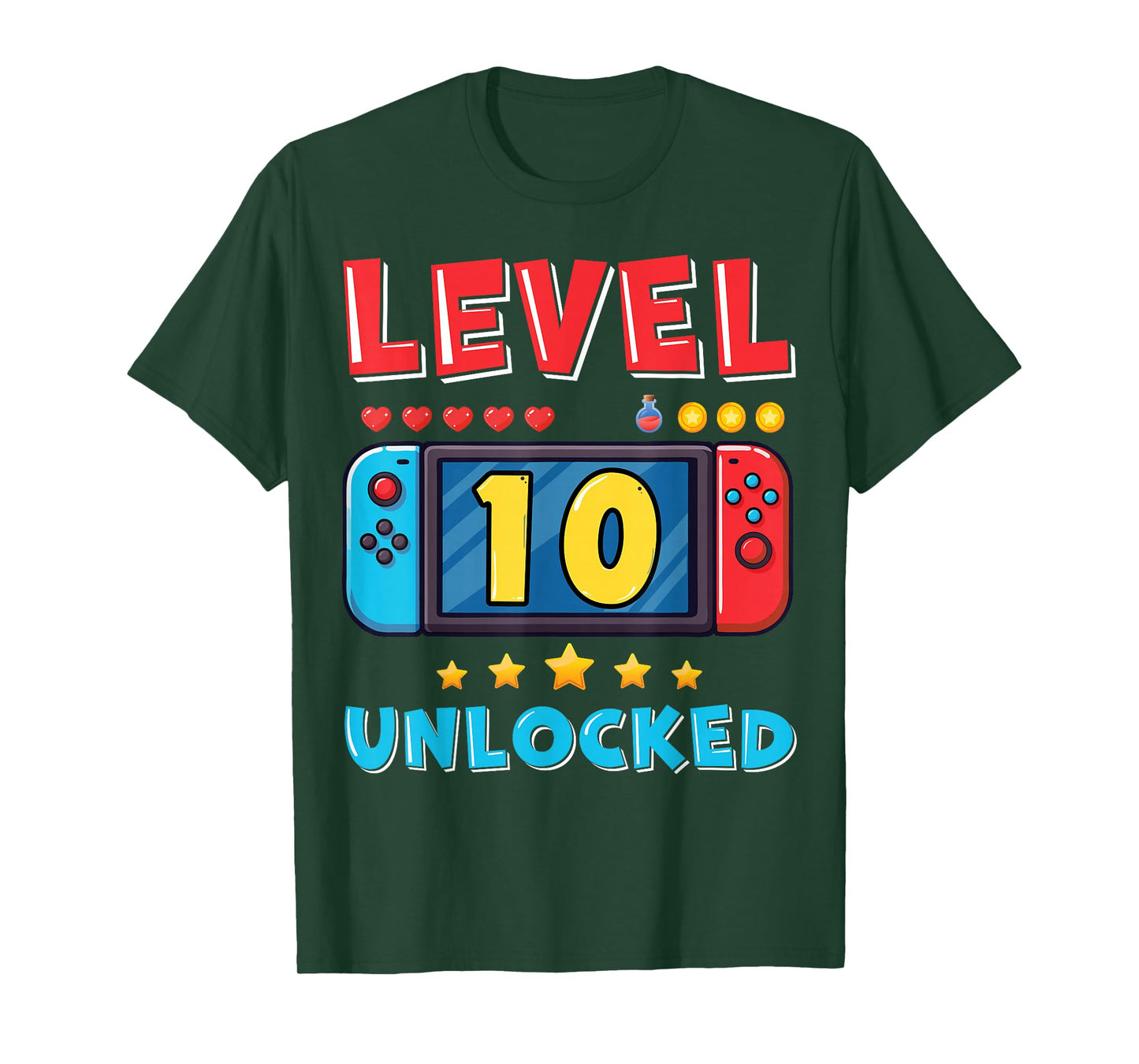 10 Year Old Bday Decorations Son Boy 10yr 10th Birthday T-Shirt