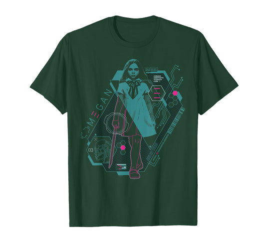 M3GAN This is The Part Where You Run Neon Schematics T-Shirt