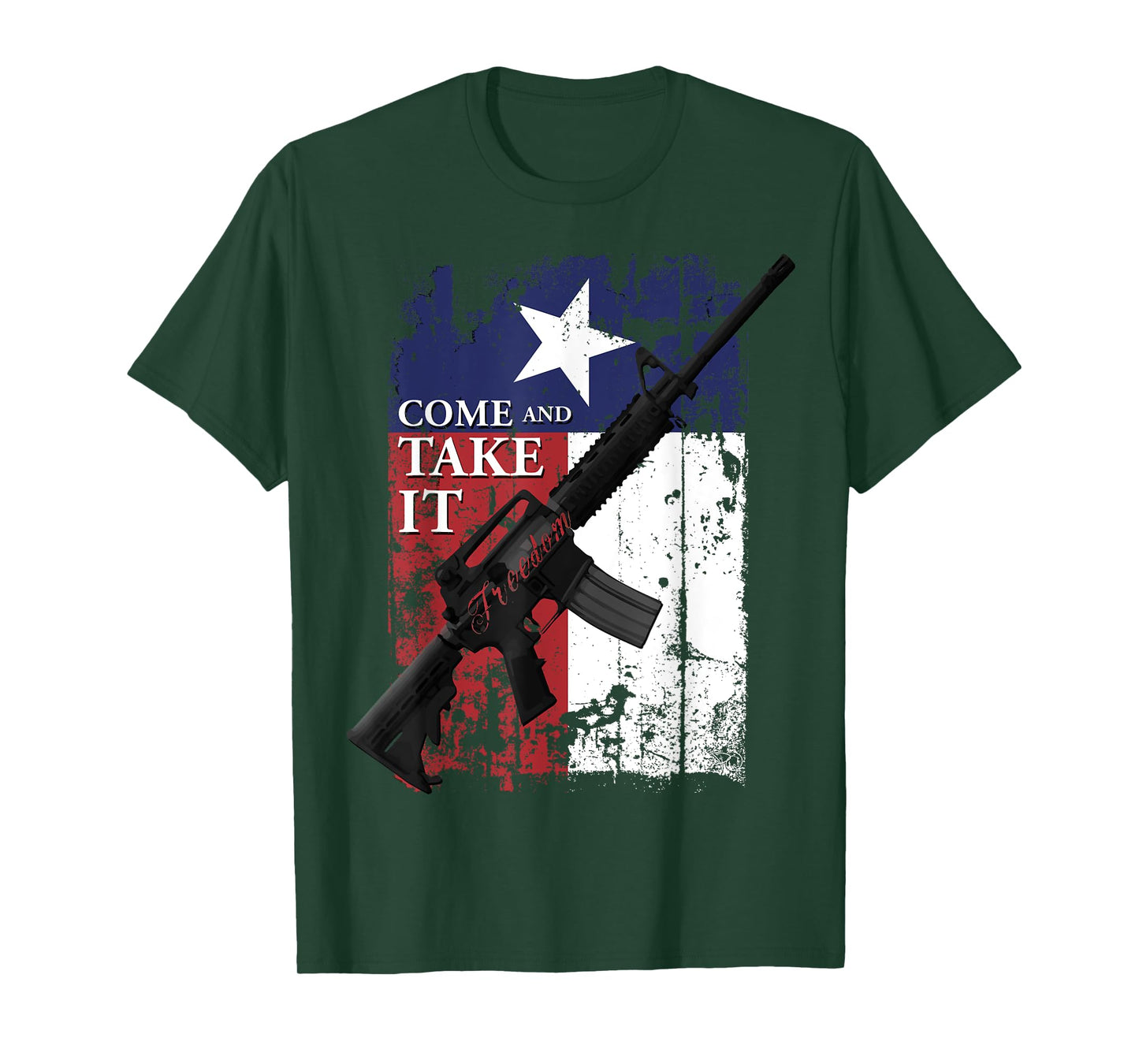 Epic Patriotic Gun Rights Texas Come and Take It 2A AR-15 T-Shirt for Women Men