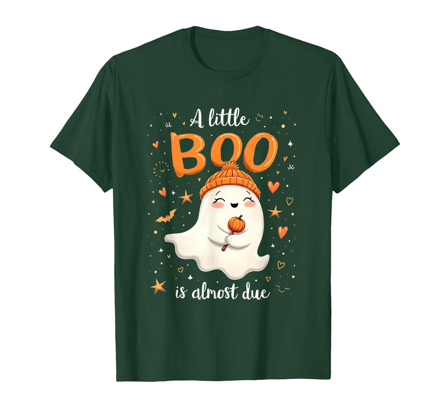 A Little Boo is Almost Due Expecting Mom Halloween Costume T-Shirt