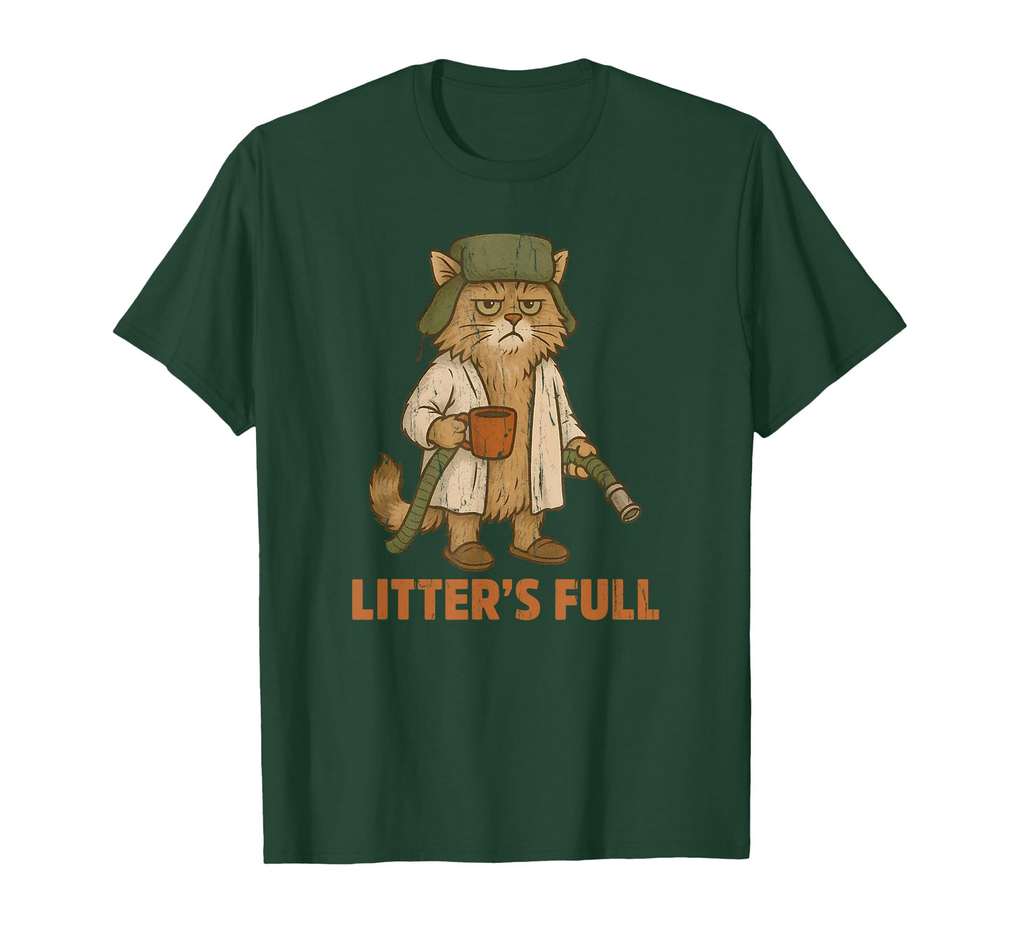 Litter's Full, Christmas Vacation Cat T-Shirt
