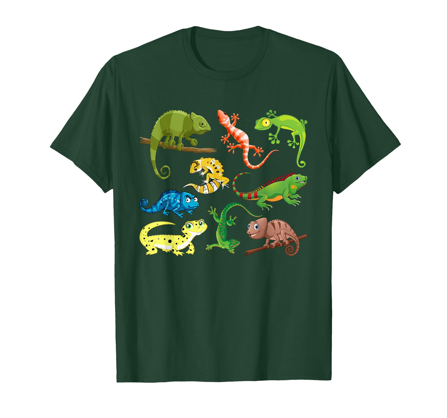 Lizards Collage Reptile Types Of Lizards Cool Lizards Lover T-Shirt