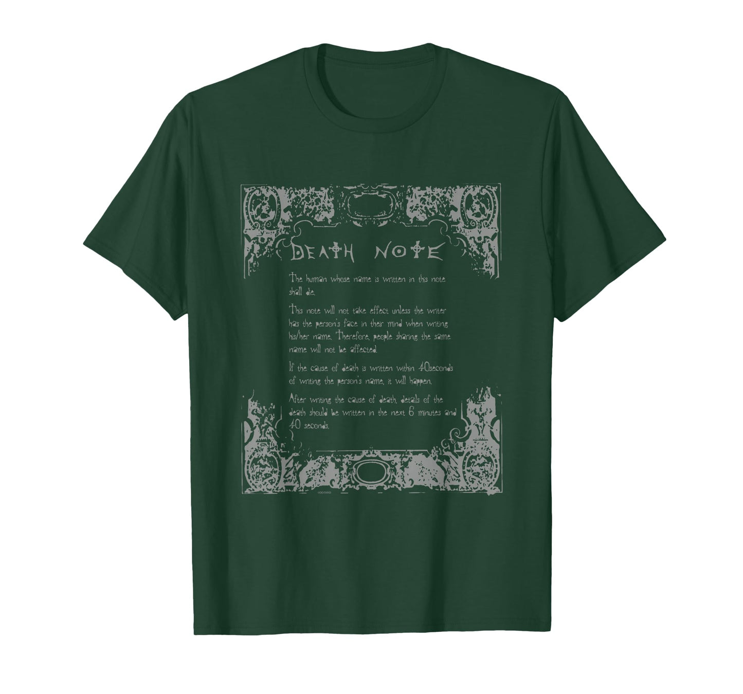 Death Note How to Use Notebook Anime T-Shirt