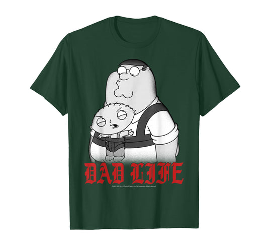 Family Guy Peter Stewie Dad Life Distressed Big Chest Logo T-Shirt