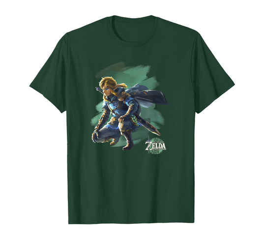 The Legend of Zelda Tears Of The Kingdom Crouching Link Art T-Shirt