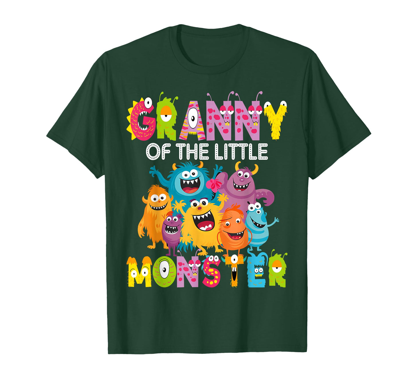 Granny of The Little Monster 1St Birthday Boy Party T-Shirt