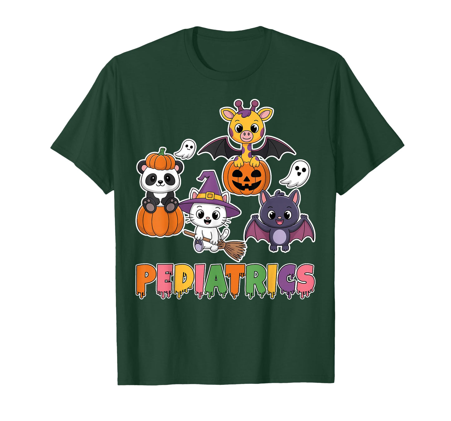 PEDS Pediatric Nurse Spooky Ghost Halloween Costume T-Shirt