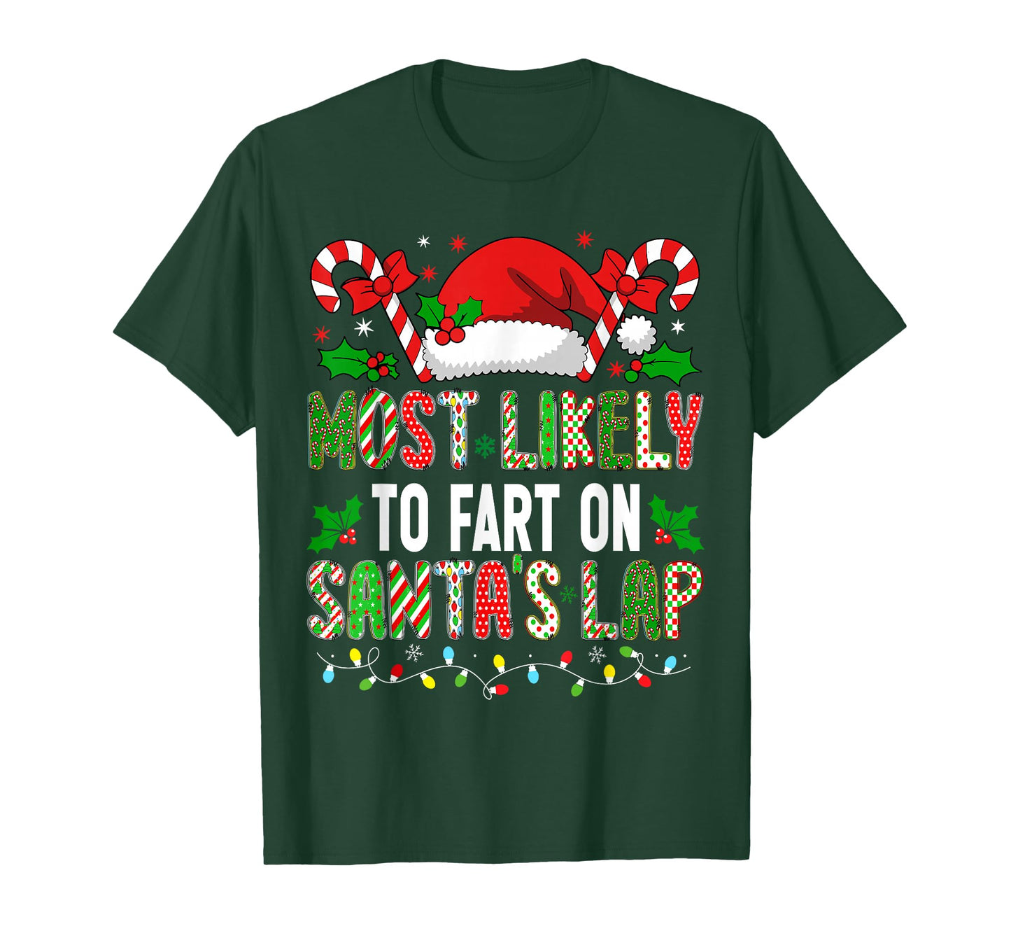 HUGvyn Christmas: Most Likely To Fart On Santa's Lap Kids T-Shirt