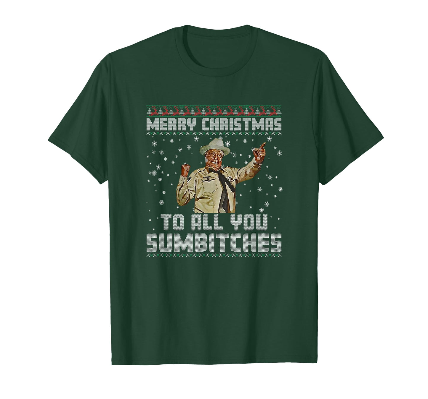 Merry Christmas to All You Sumbitches Ugly Sweater Style T-Shirt