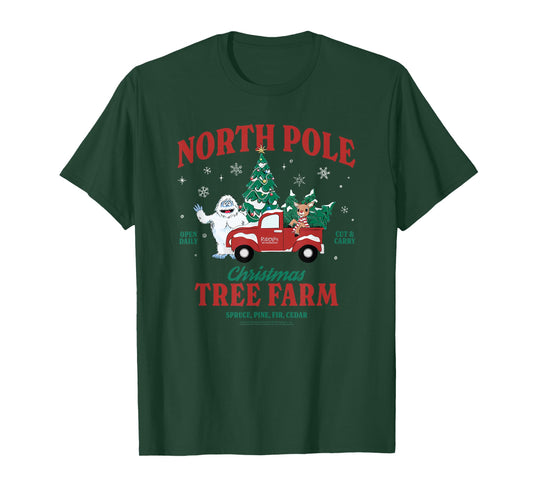 Rudolph North Pole Christmas Tree Farm Vintage Christmas T-Shirt