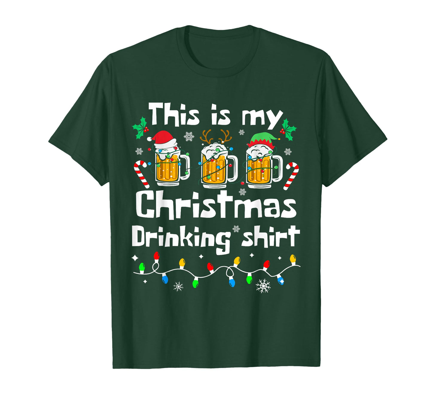 This is My Christmas Beer Drinking Funny Party Xmas Gifts T-Shirt