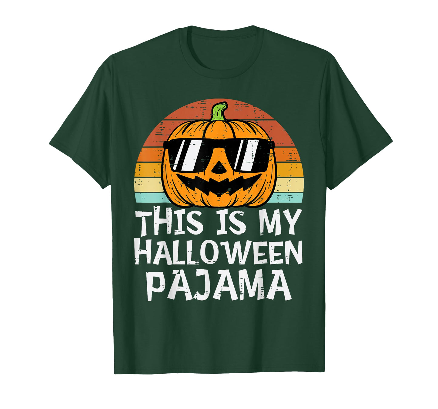 This Is My Halloween Pajama Pumpkin Retro Halloween Costume T-Shirt
