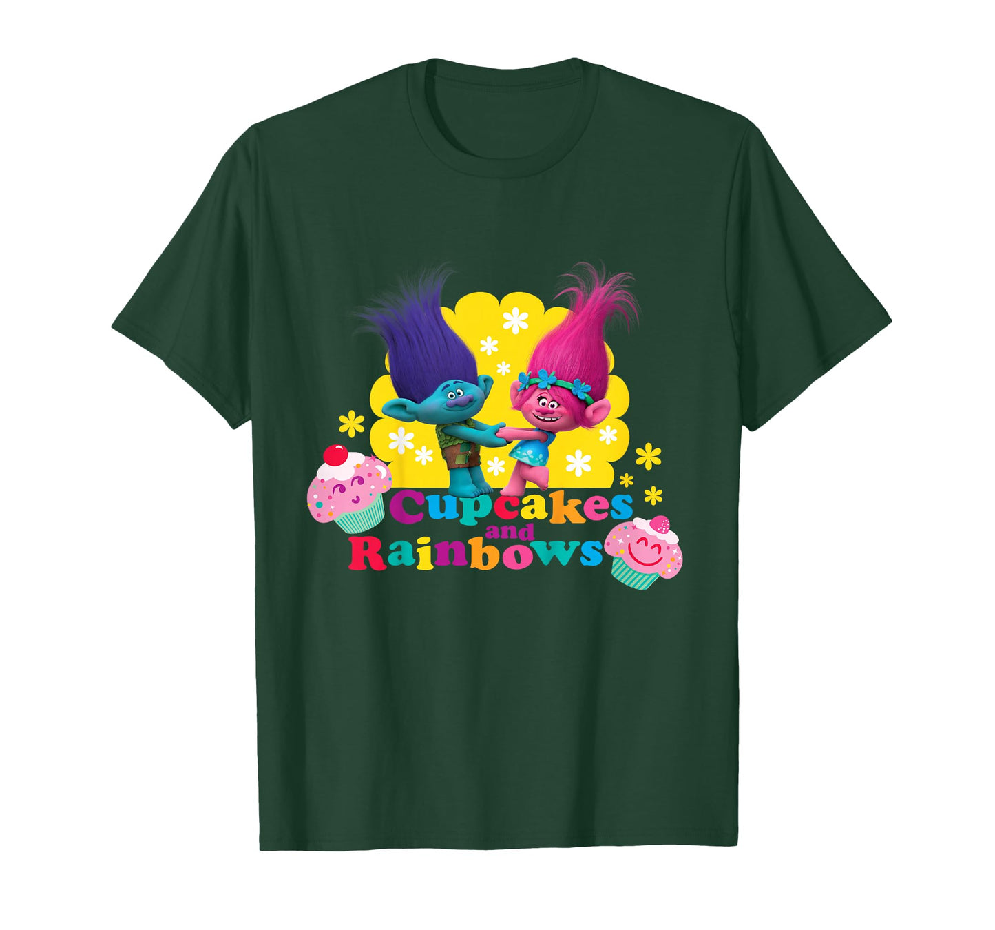 Kids Trolls Branch and Poppy Cupcakes T-Shirt