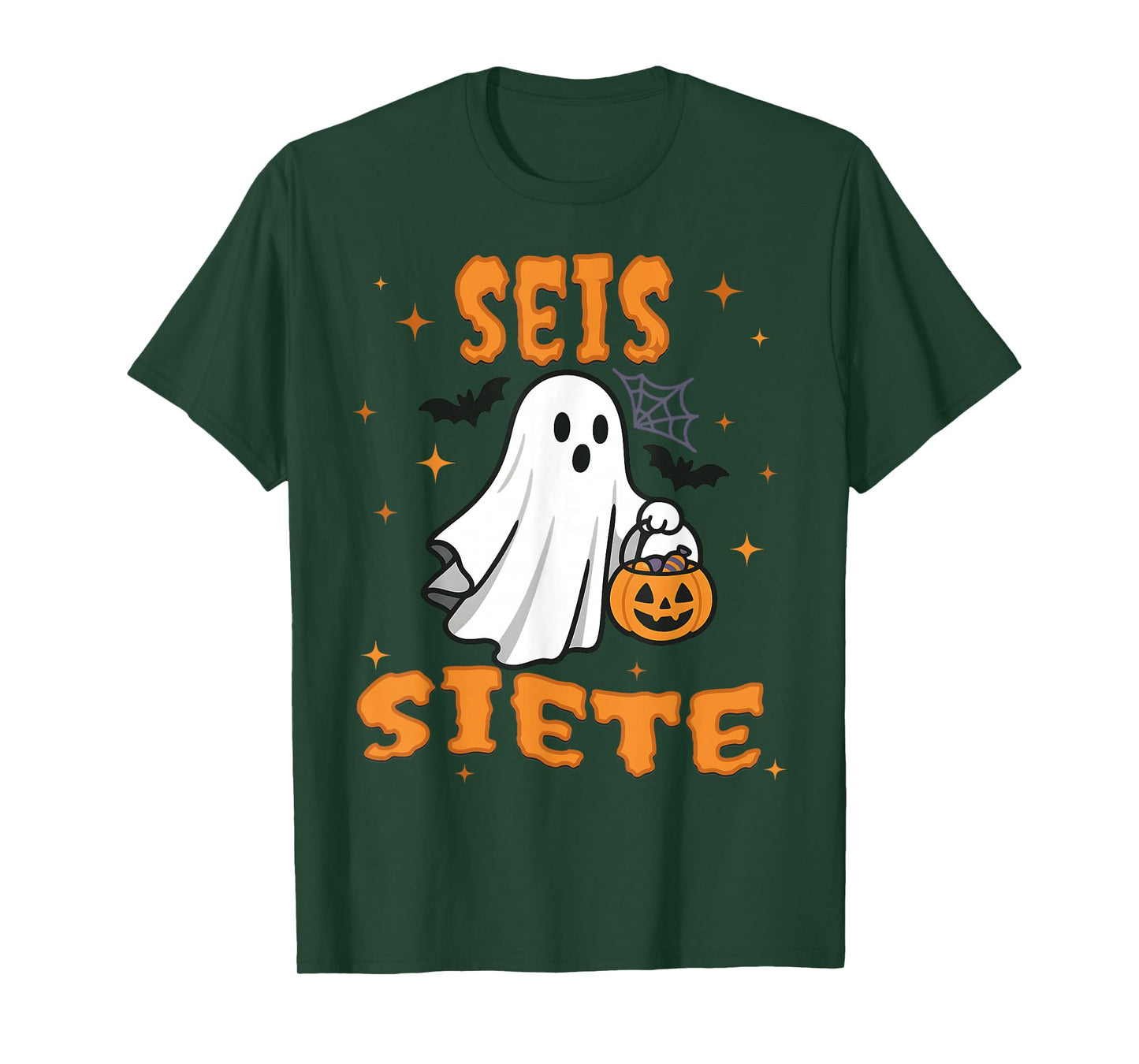 SEIS Siete Spanish Halloween 67 Boys Kids Six Seven Espanol T-Shirt