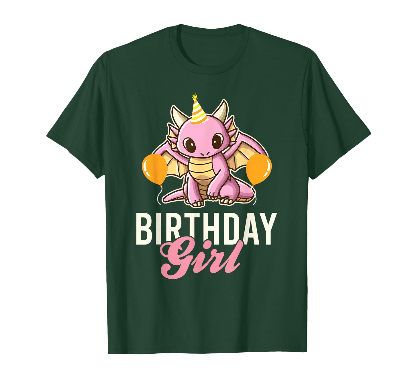 Cute Dragon Birthday Girl T-Shirt