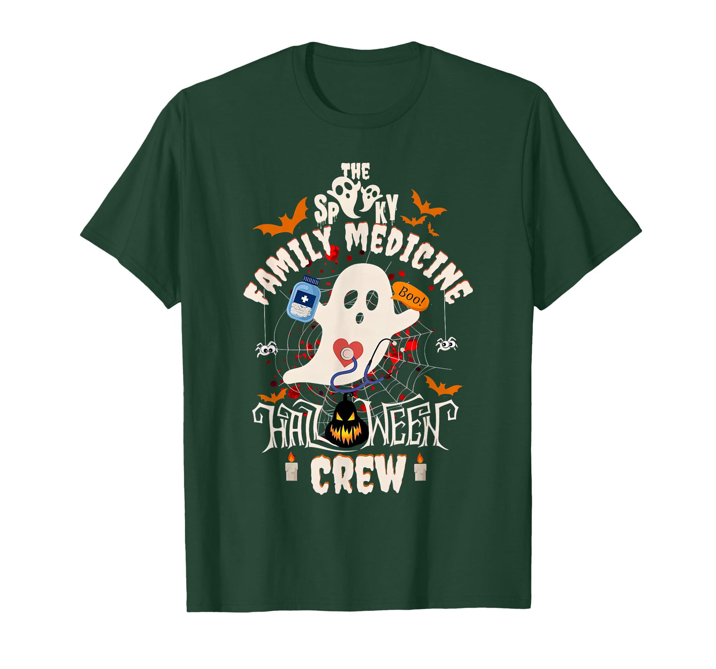 Spooky Family Medicine Halloween Crew Family Doctor CNA MA T-Shirt