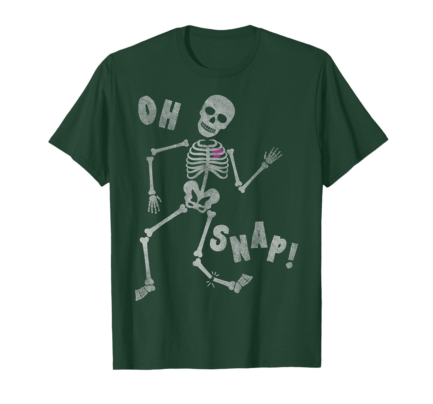 Halloween Oh Snap Skeleton Broken Leg T-Shirt