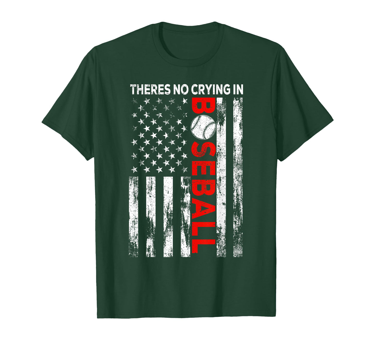 There no Crying in Baseball American Flag Game Day Baseball T-Shirt