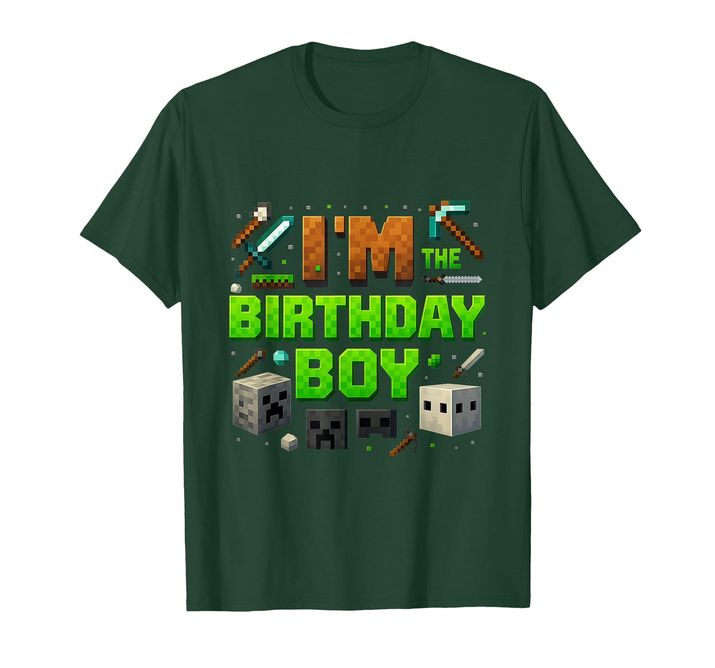 Party Video Gamer Pixel Number I'm The Birthday Boy Bday T-Shirt