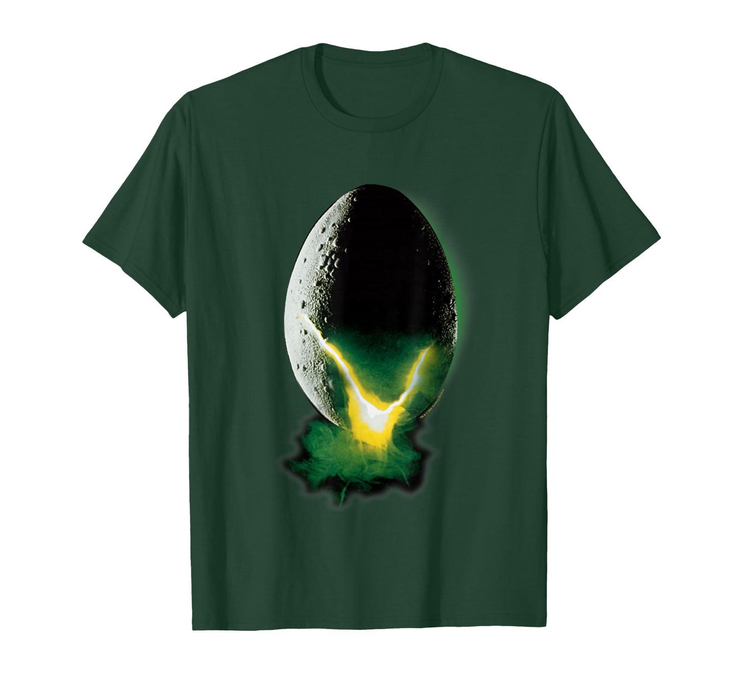 Aliens Iconic Xenomorph Egg Hatching Neon Big Chest Poster T-Shirt