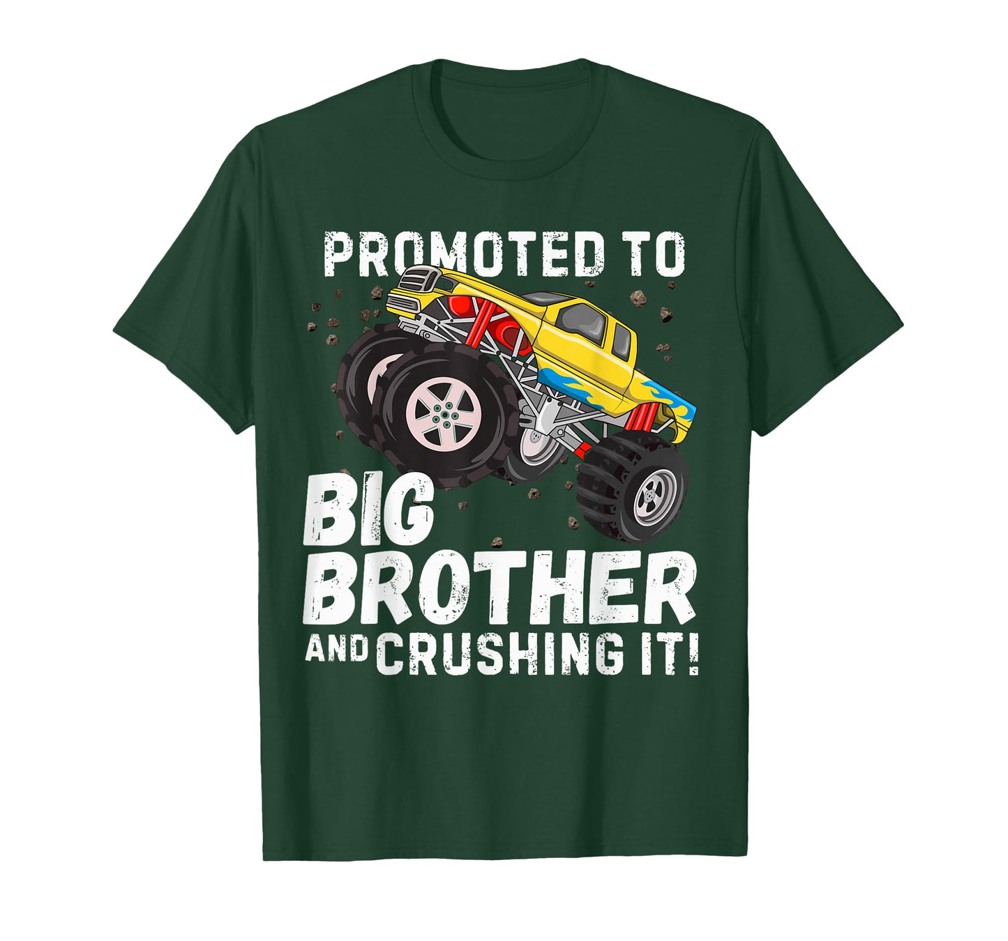 Cute Promoted to Big Brother Monster Truck Kids Tee T-Shirt