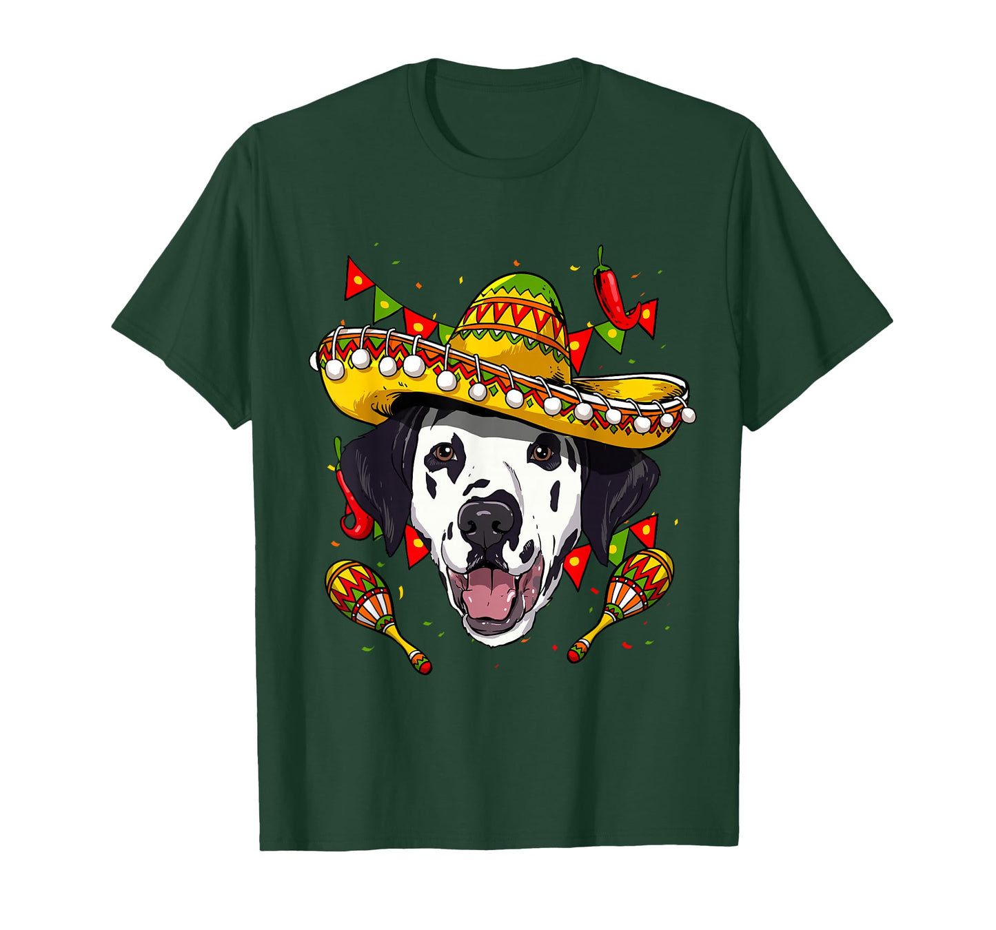 Cinco de Mayo Dalmatian Men Women Kids Sombrero T-Shirt