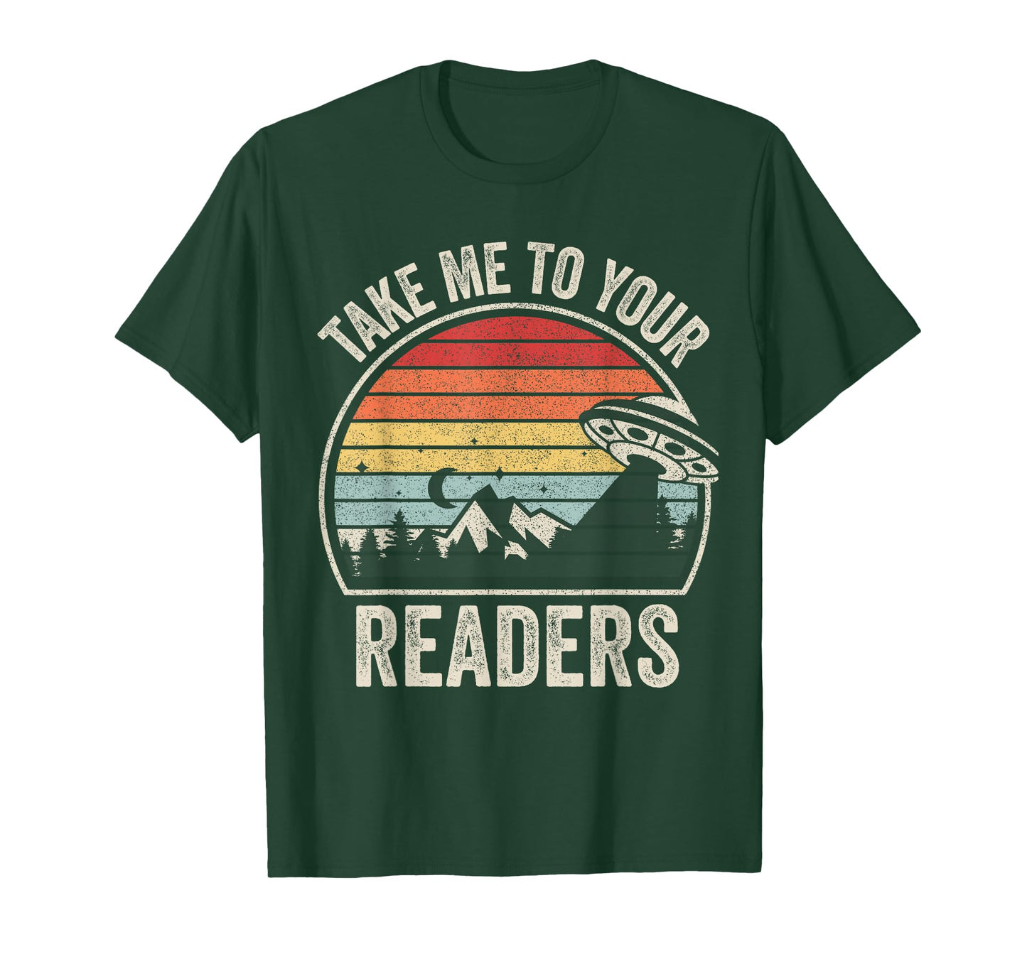 Vintage Take Me To Your Readers English Teacher Alien Space Men Women Kids T-Shirt