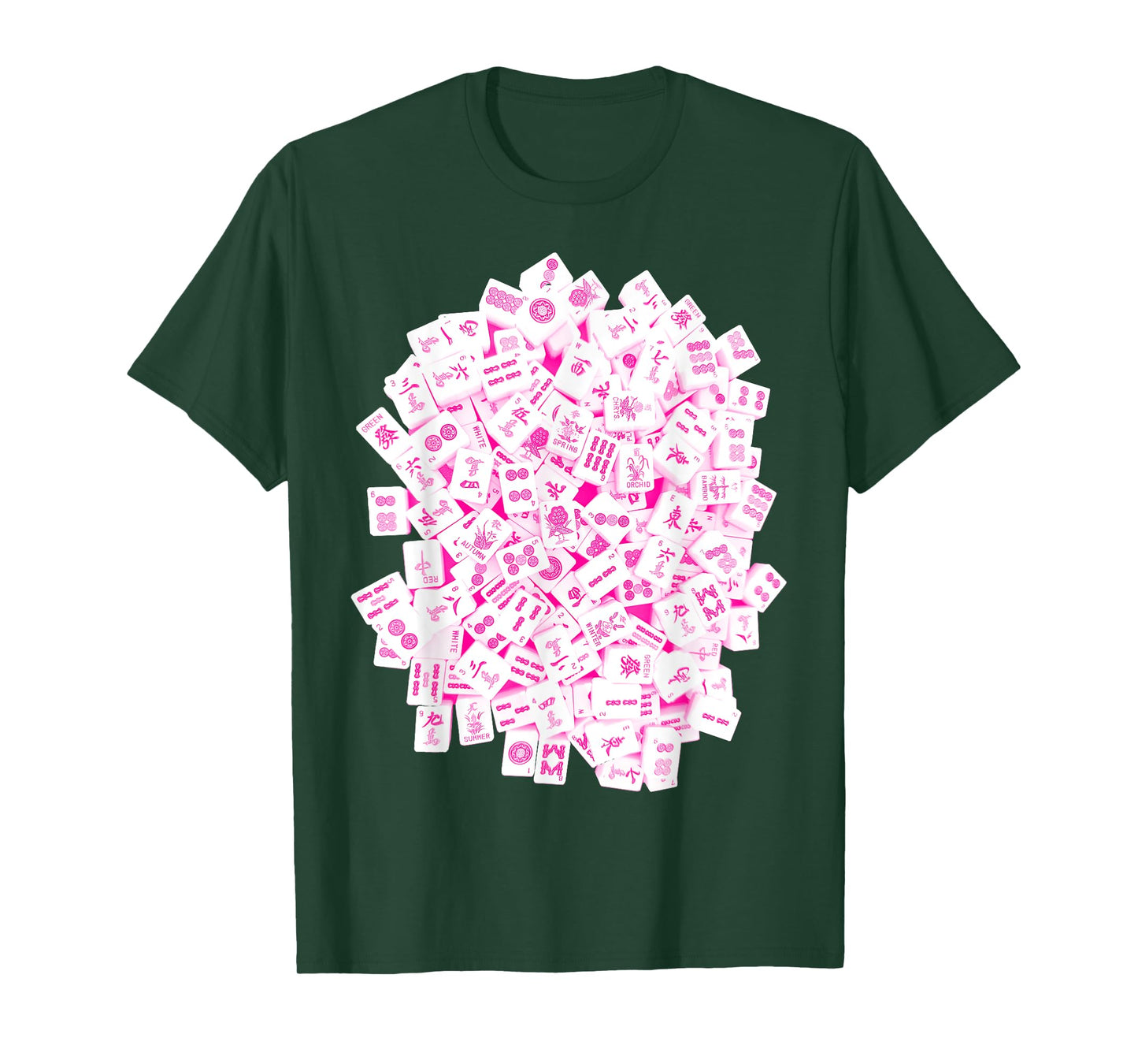 Hot Pink Mah Jong Tiles, Mah Jongg, Mahjong Game Tiles T-Shirt
