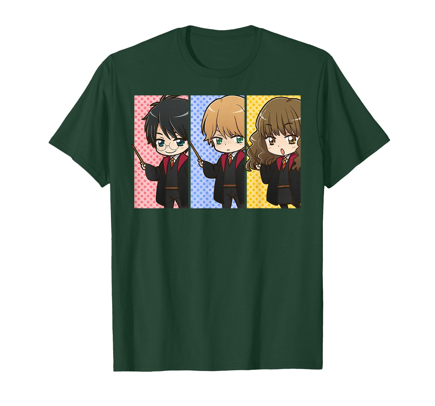 Harry Potter Anime Modern T-Shirt - Black, Small, Unisex-Adults, Unisex, Short Sleeve, Classic Fit, Cotton 100%