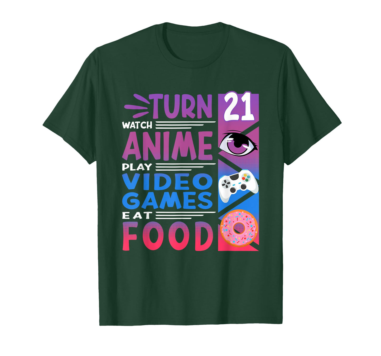 21st Birthday I Manga I Gamer I 90s Kawaii Donuts Anime T-Shirt