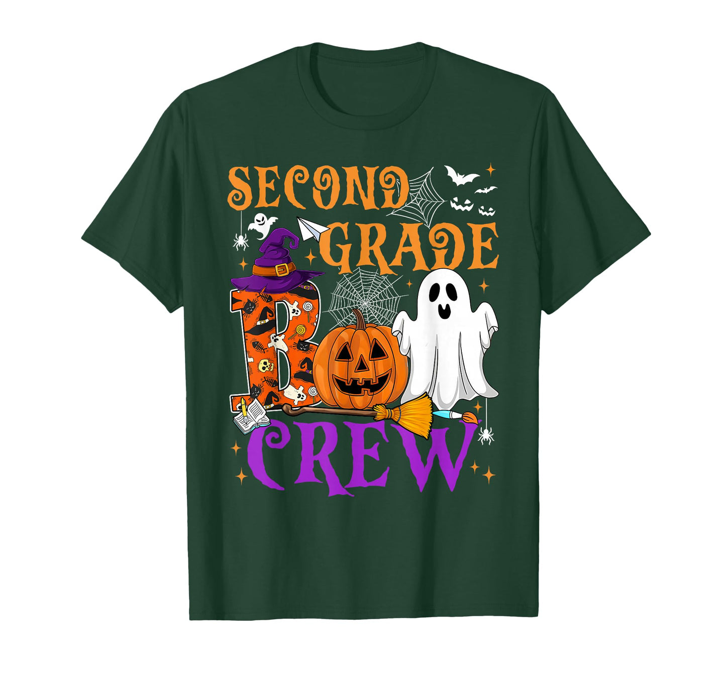 2nd Grade Boo Crew Teacher Student Funny Halloween Costume T-Shirt